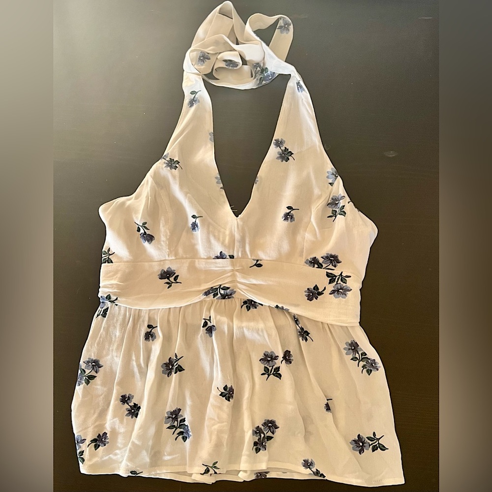 American Eagle floral halter top